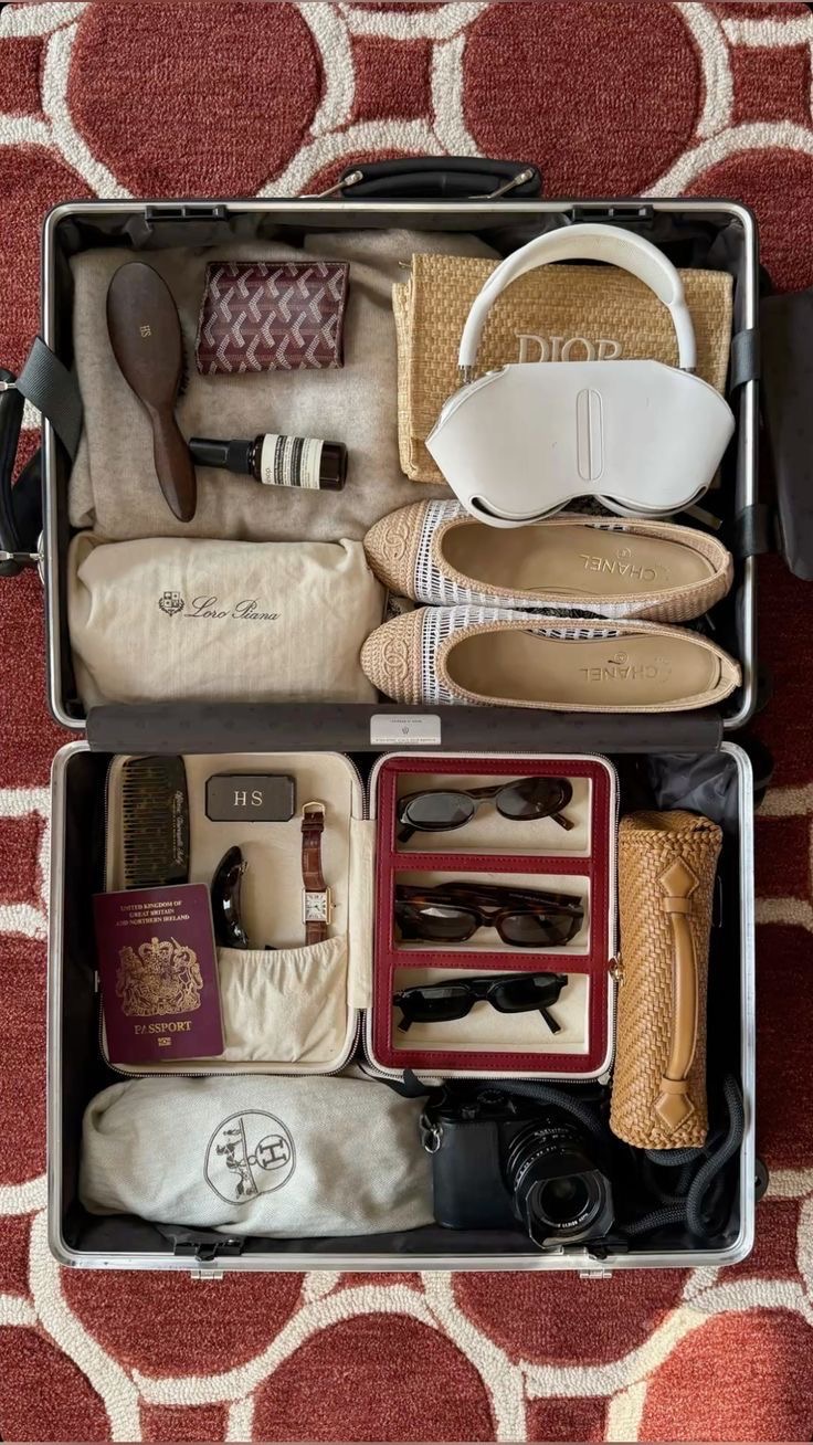 Loro Piana travel case with Chanel espadrilles